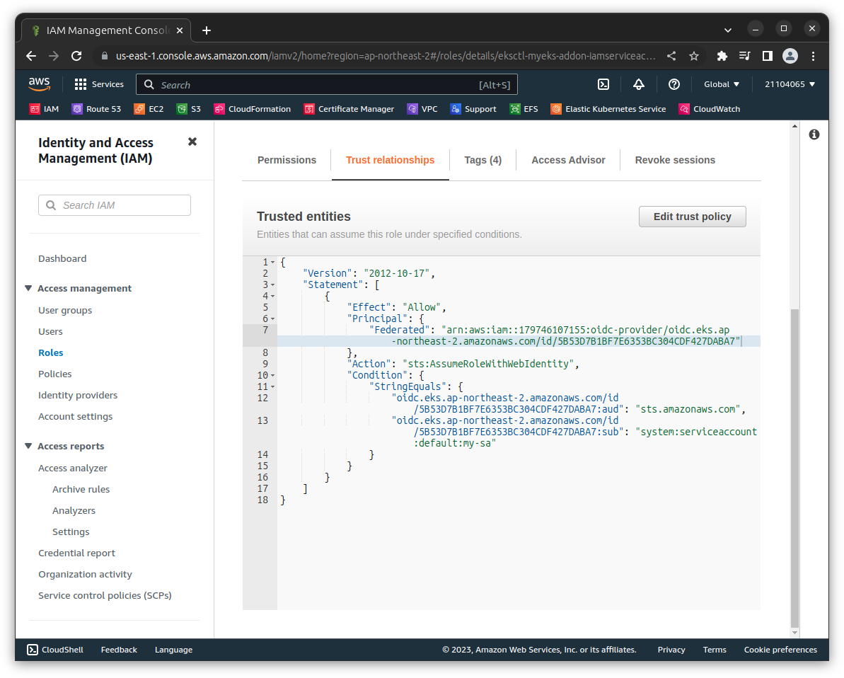 Trust Relationships with oidc-provider