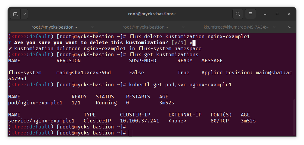 delete kustomization without prune option