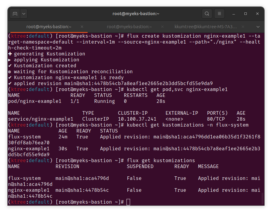 Nginx manifest deployment with kustomize