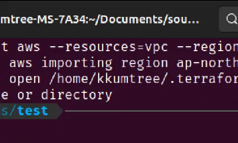 Troubleshoot when using terraformer with tfenv