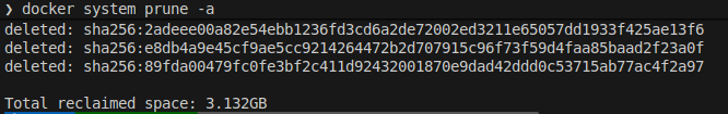 docker system prune -a