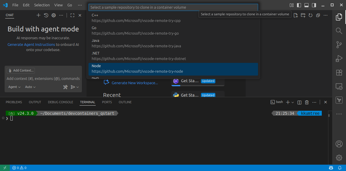 select node sample