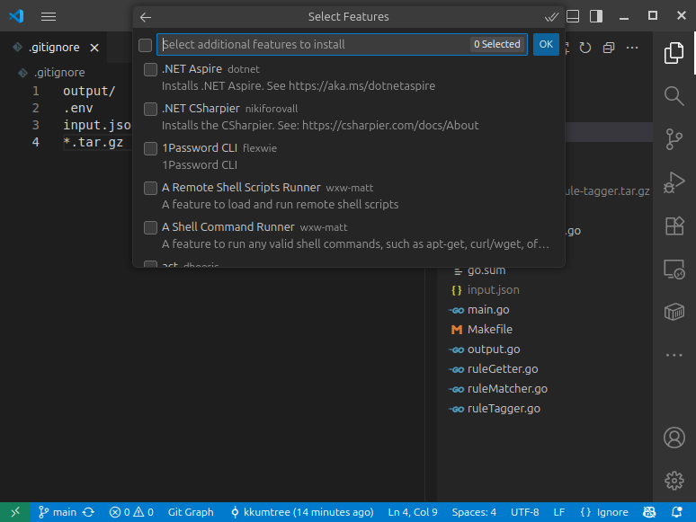 skip additional feature selection