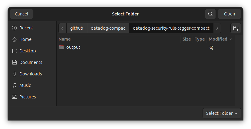 select folder
