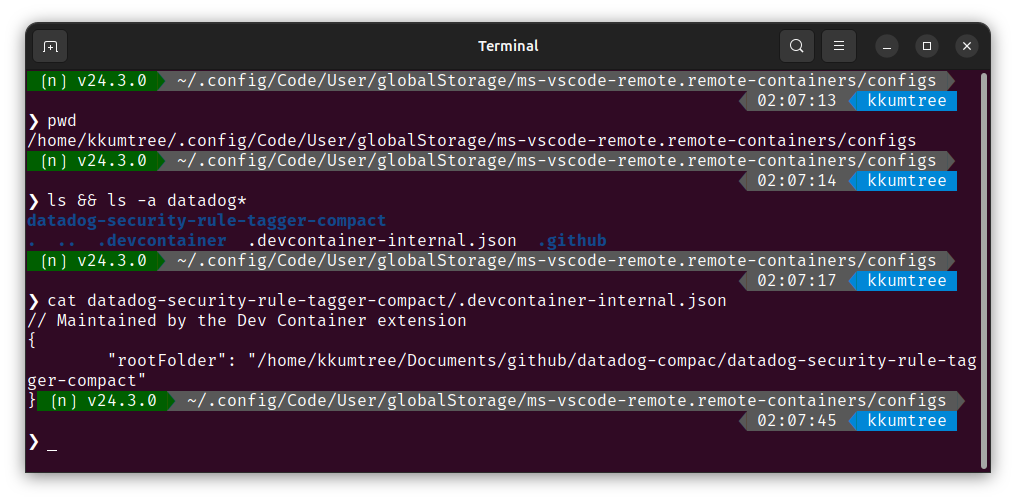 whereis local devcontainer.json