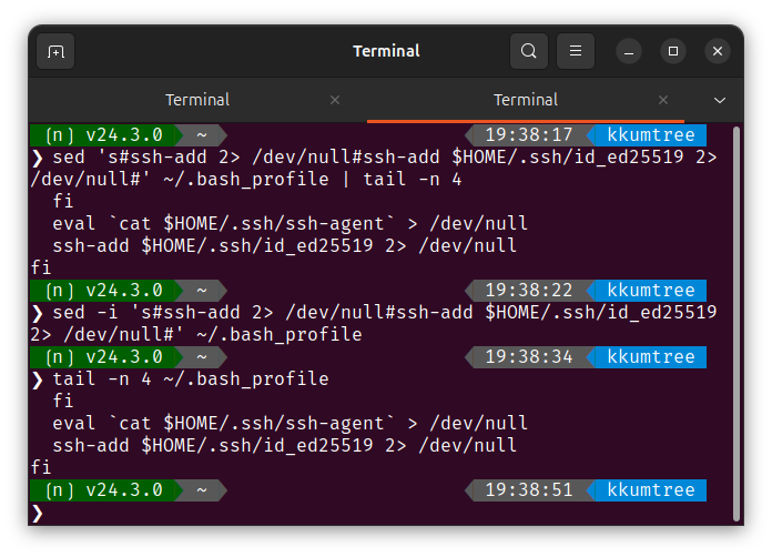 alter ssh key