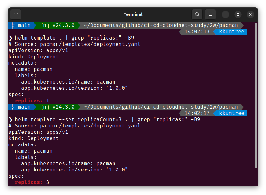 change default value with set params