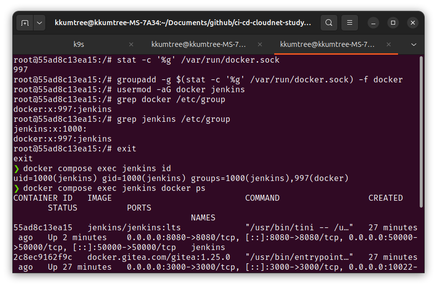 sync docker group gid