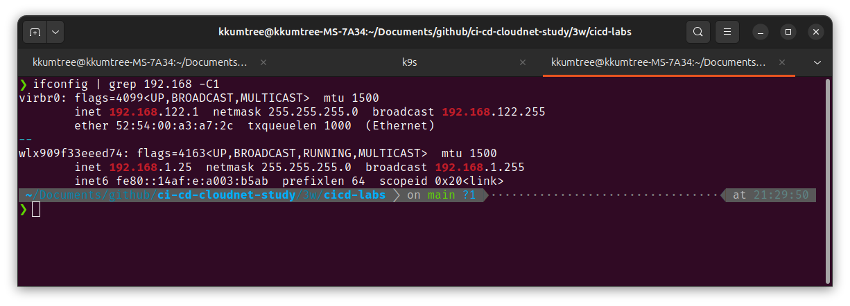 find my local ip in ifconfig