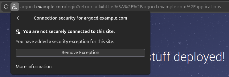 exception for local domain
