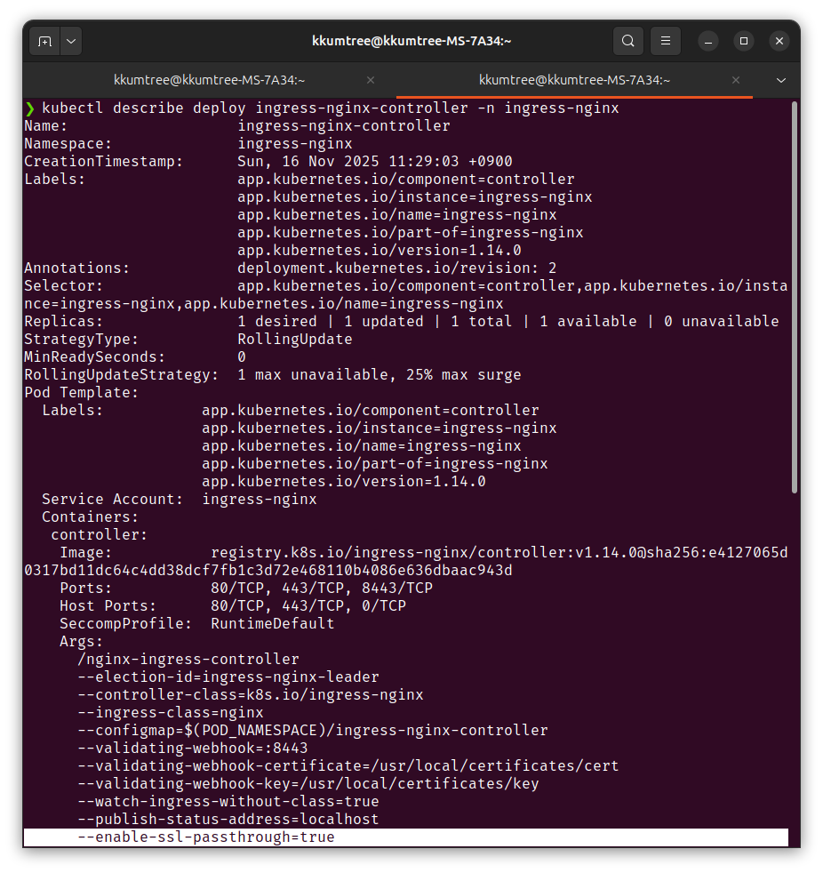 recheck arg in controller pod