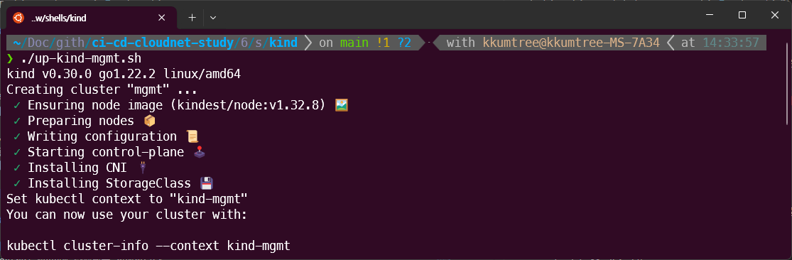 provisioning mgmt kind cluster