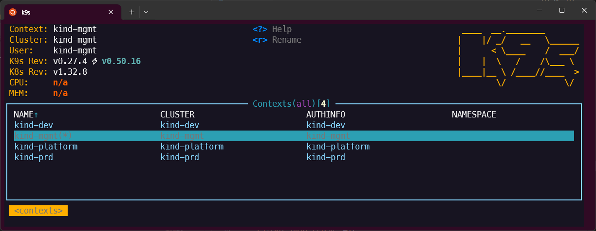 confirm three contexts in host