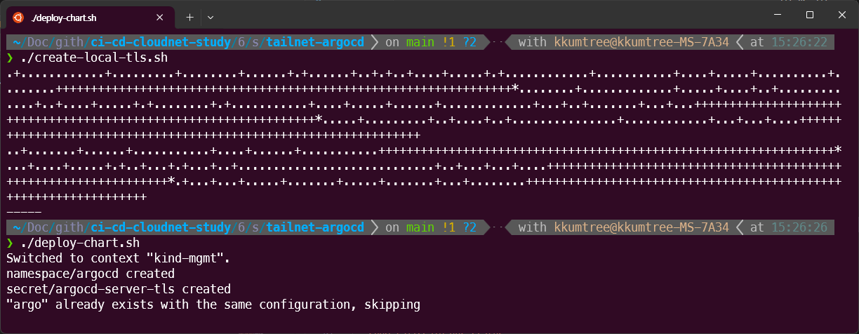 deploy argocd chart with tls